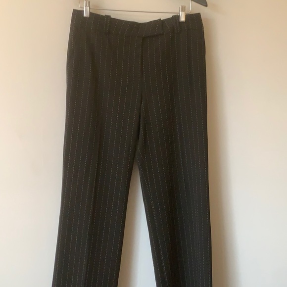 St. John pin stripped black slacks size 12 - Picture 1 of 6